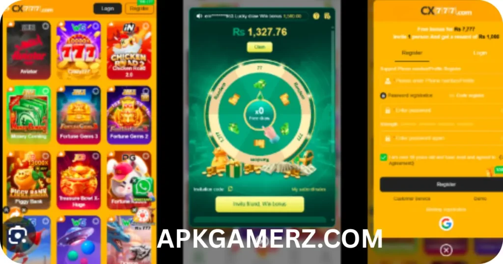 CX777 Game for Download and Register for Earning 