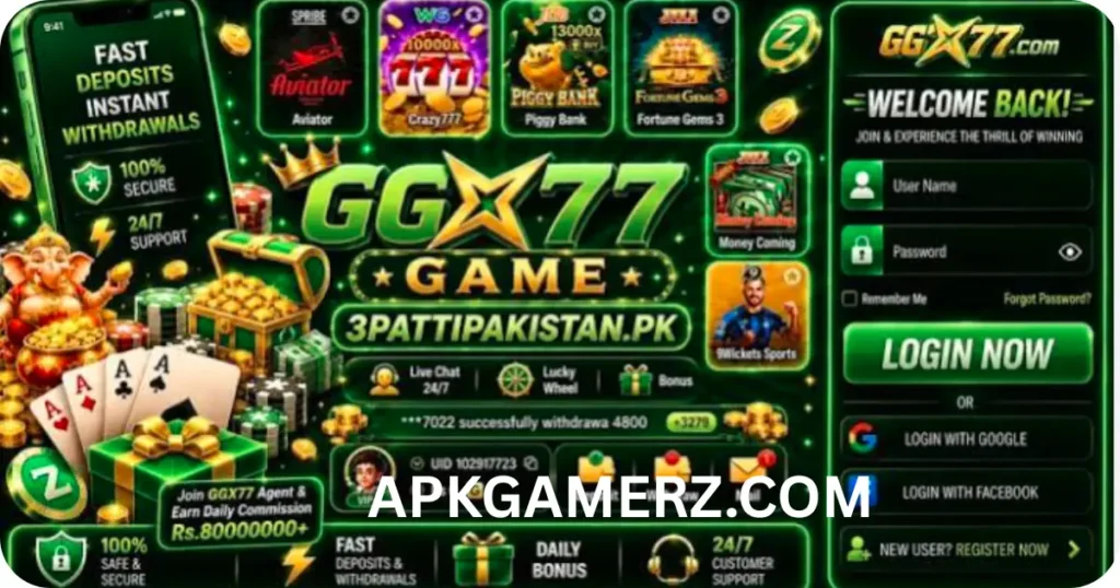 GGX77 Game for New Real Earning App.