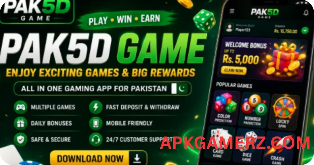 PK5D Game for Free Earning App in Pakistan.