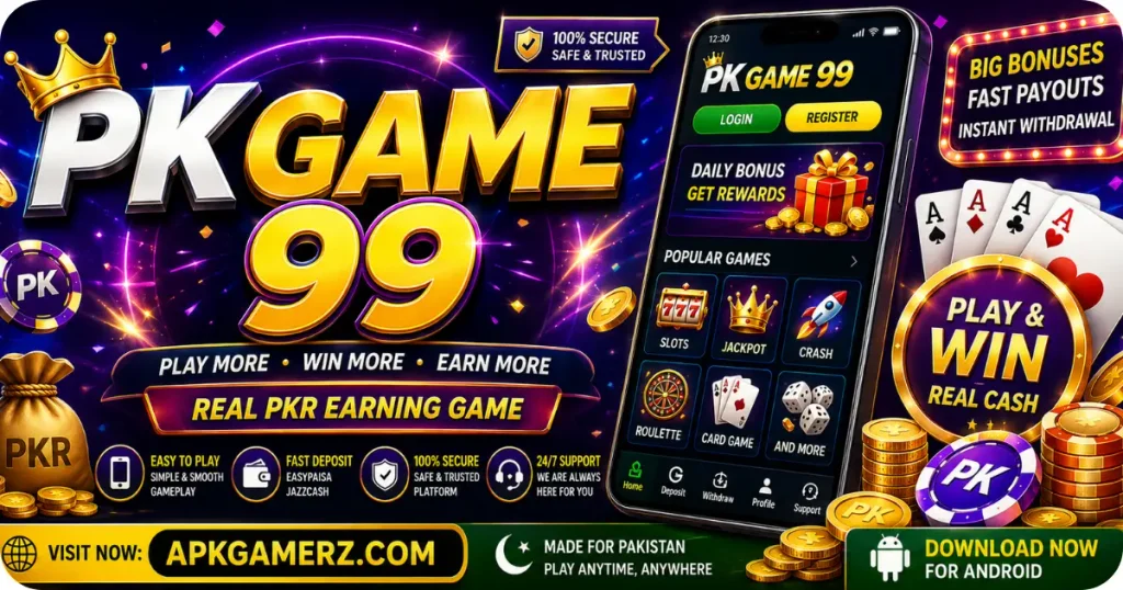 PK Game 99 for Free Earning App.