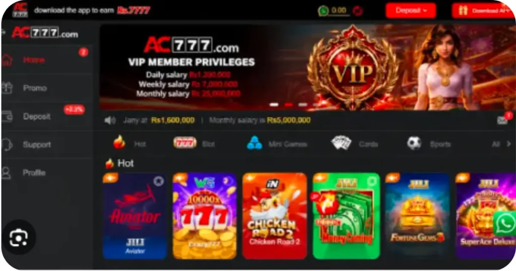 AC777 Game for Free Earning App